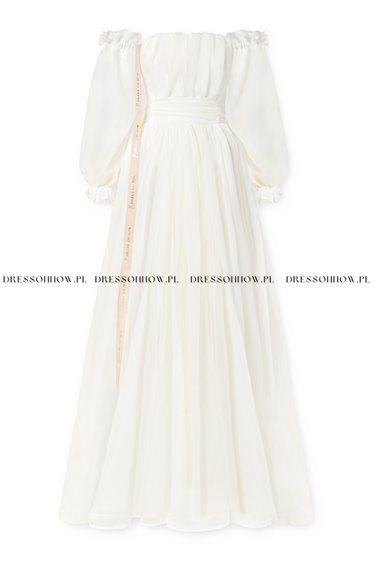 ODETTE maxi- suknia ślubna z odpinanymi rękawkami