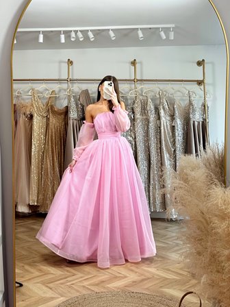 ODETTE MAXI- niebieska sukienka księżniczka