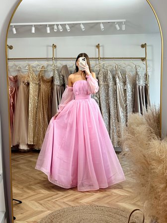 ODETTE MAXI- niebieska sukienka księżniczka