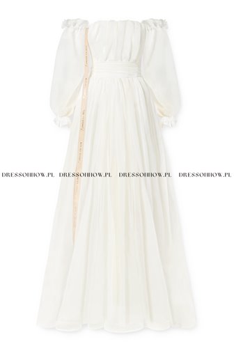 ODETTE maxi- suknia ślubna z odpinanymi rękawkami